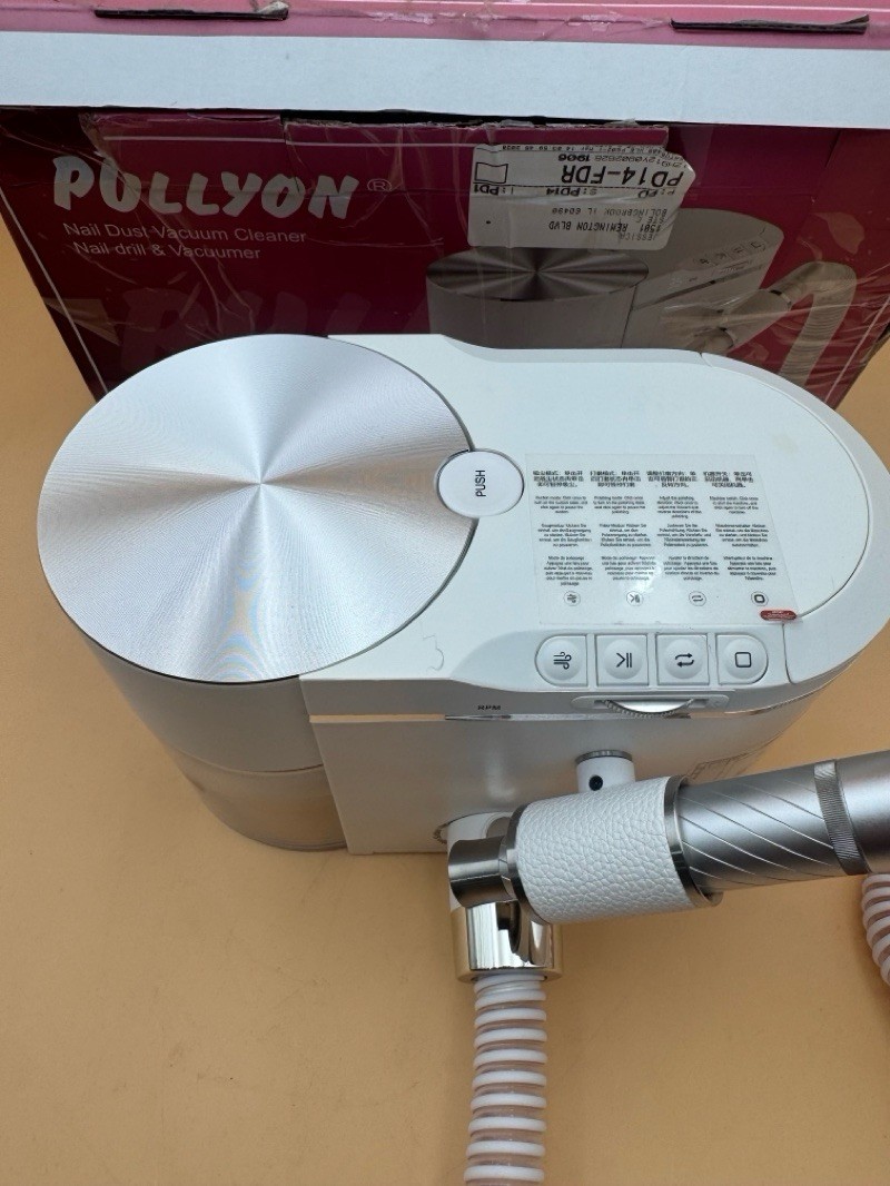 PULLYON 2-in-1 Turbine Brushless Nail Dust Collector Built-in Bucket CORD MISSED