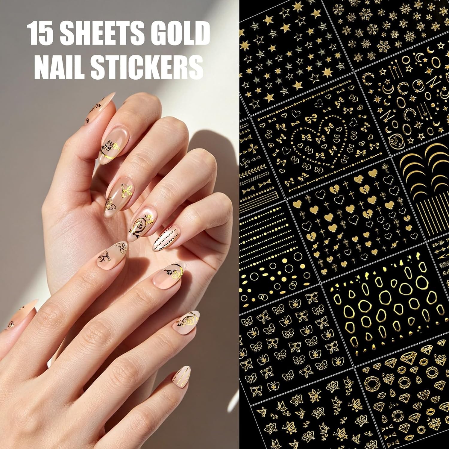 Teenitor Nail Kit: Chrome Powder, Almond Tips, 3D Gel, Tools – Beginner