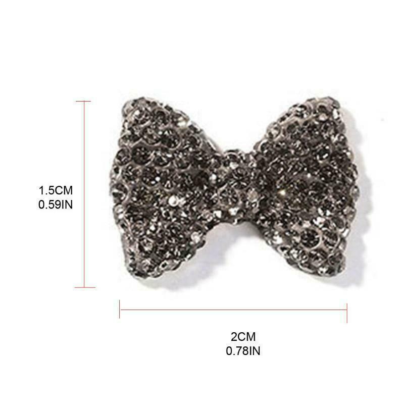 1Pc 3D Bow Knot Nail Charms Glitter Metal Manicure Accessories Nail Art Decor