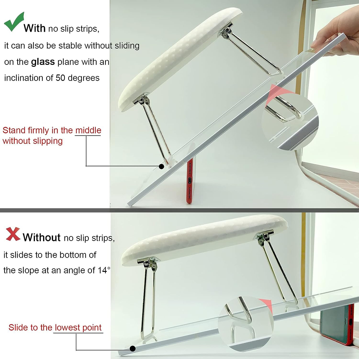 Nail Arm Rest, Hand Rest for Nail Microfiber Soft Leather Manicure Nail Rest wit