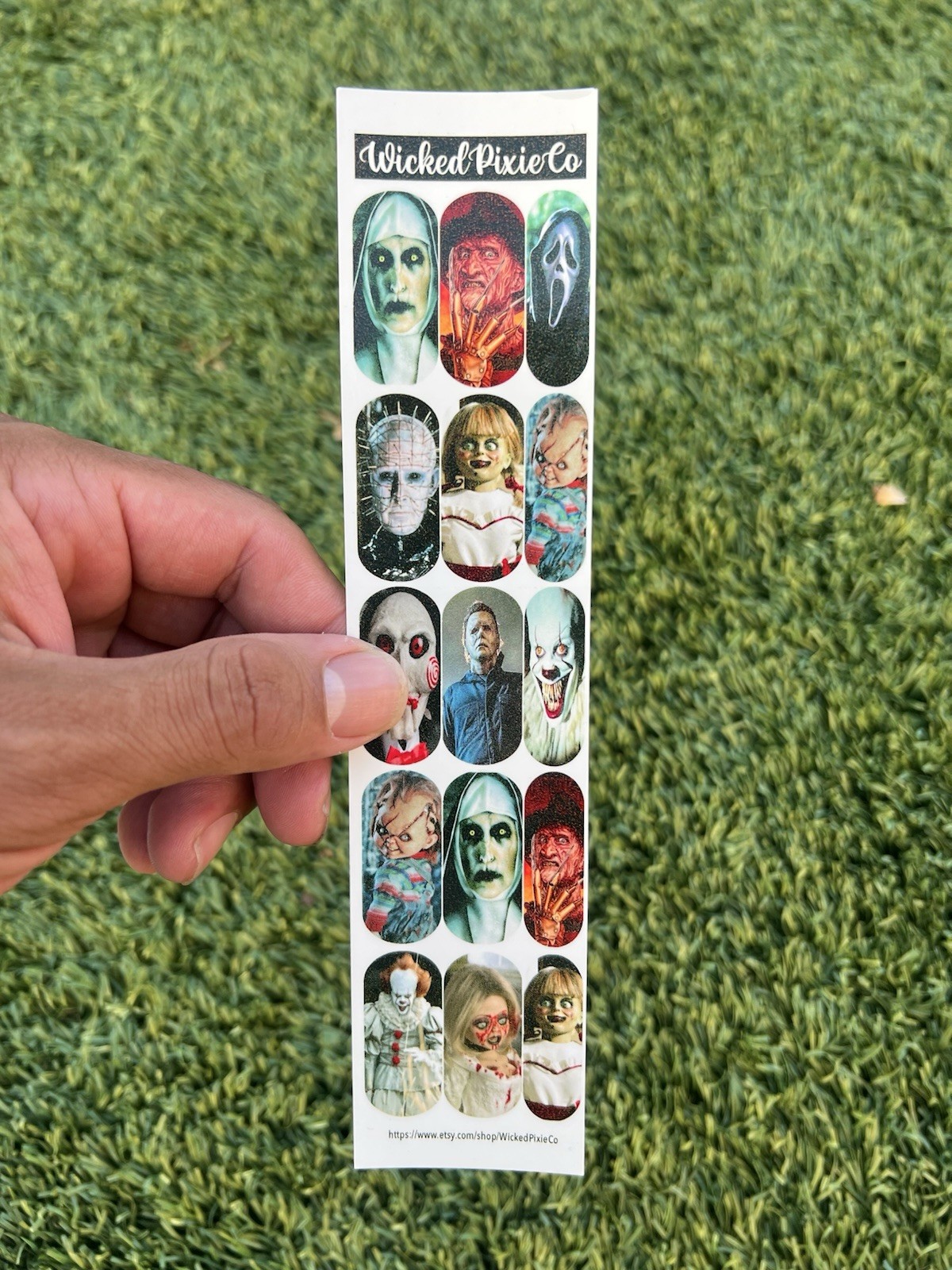 Horror Scary Nail Decals Scream Freddy Kruger Nails Water Slide Decals