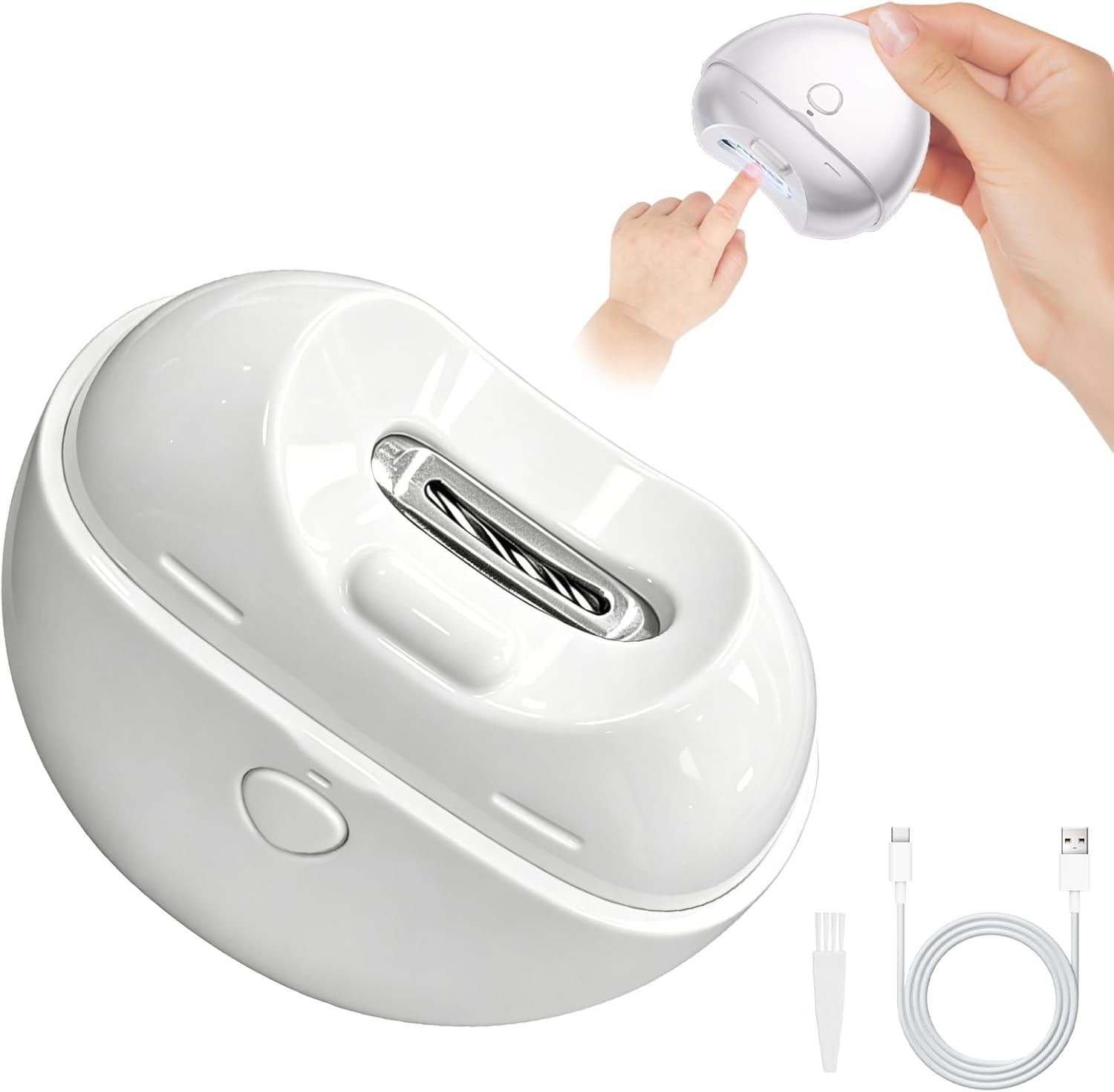 Automatic Nail Clipper for Baby, Electric Nail Trimmers with LED Light & 2