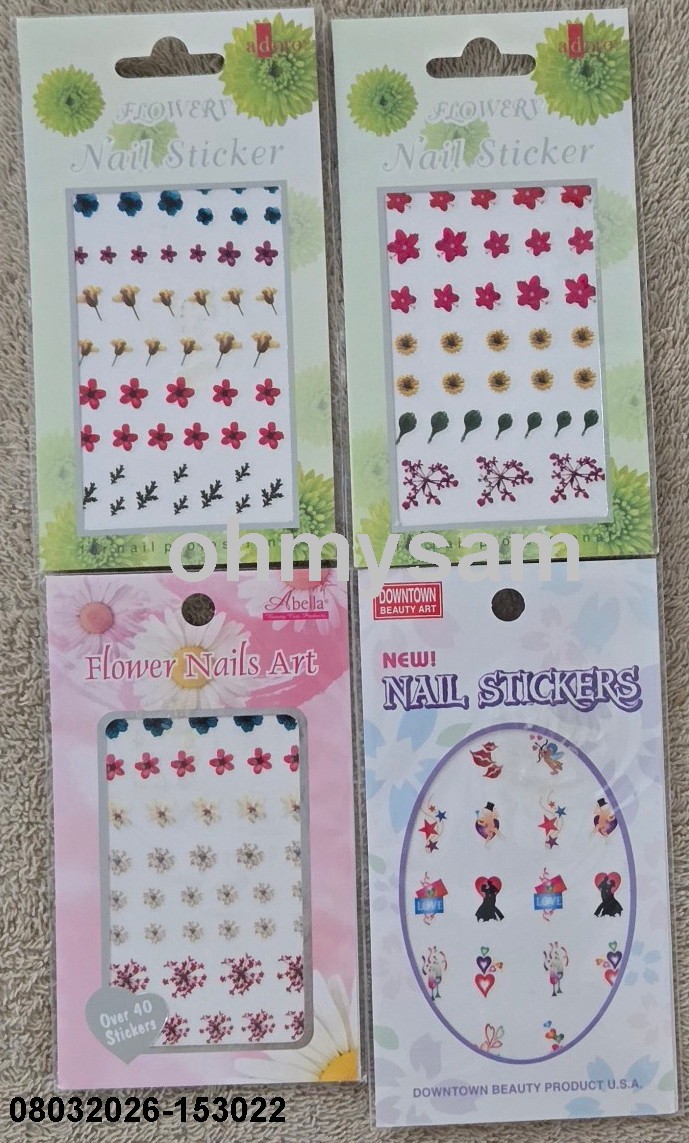 CLOSEOUT 6+4 NEW CARD STICKER NAIL ART MULTI DES & STYLE MANI PEDI KOREA EZ2APPL