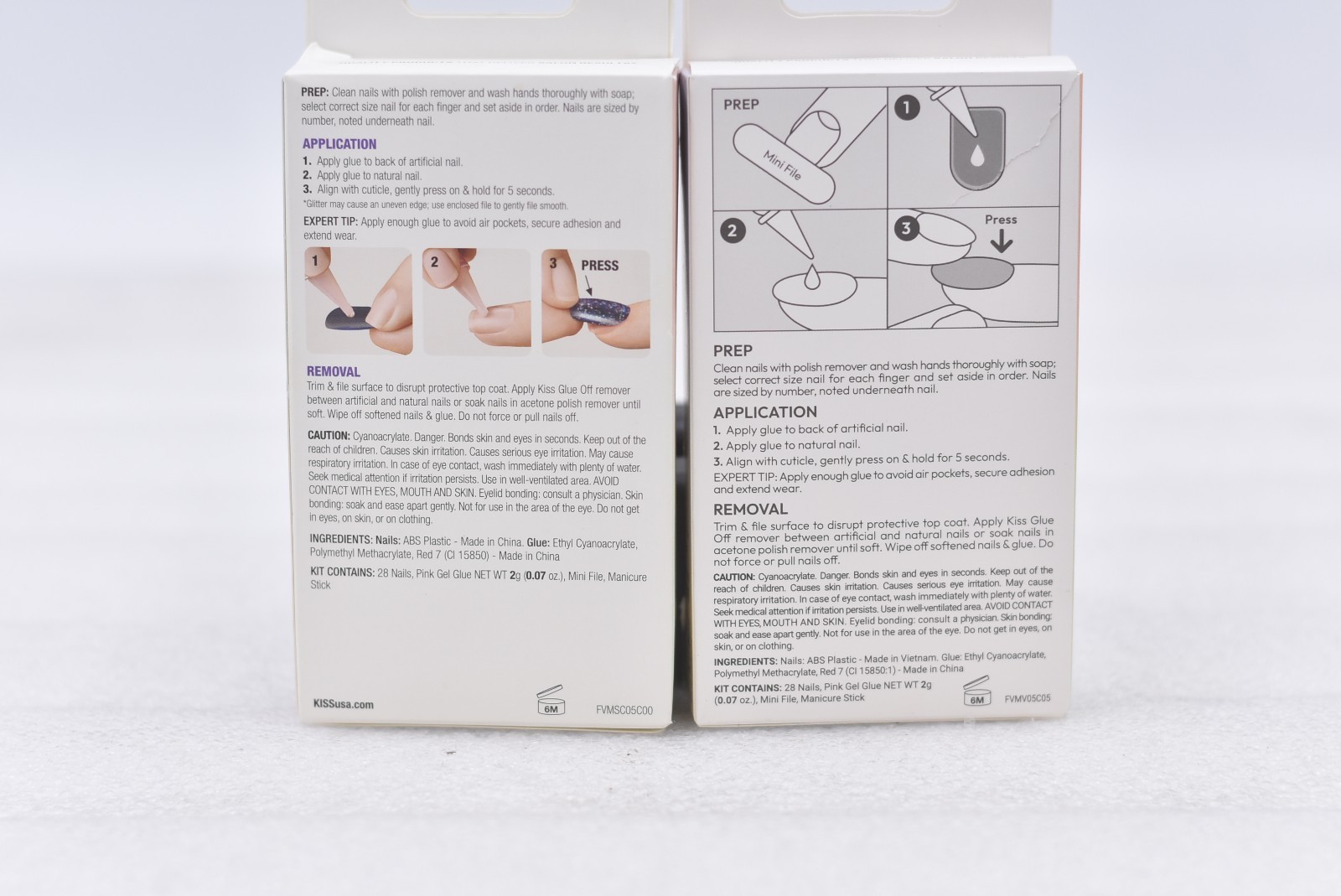 Lot of 2 Kiss Voguish Fantasy FV21 Medium Sculpted Nails – 28 Nails