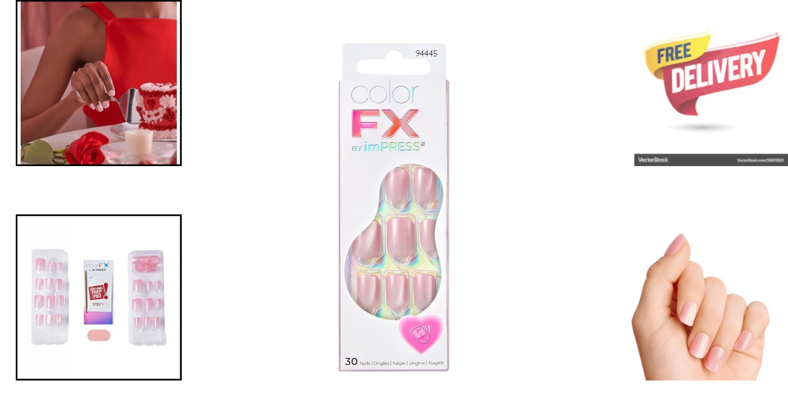 Squoval Press On Nails by KISS: Cherished Pink – Easy, Stylish, Up to 10 Days