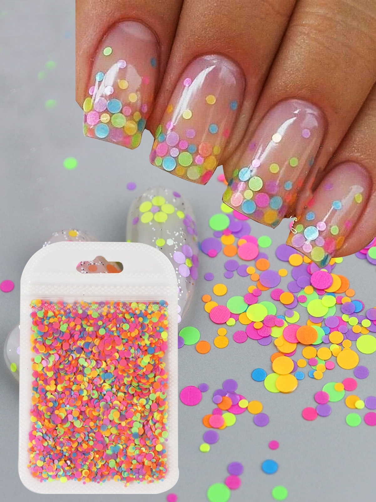 1box Round Nail Art Glitter Sequin For DIY Nail Art Decoration