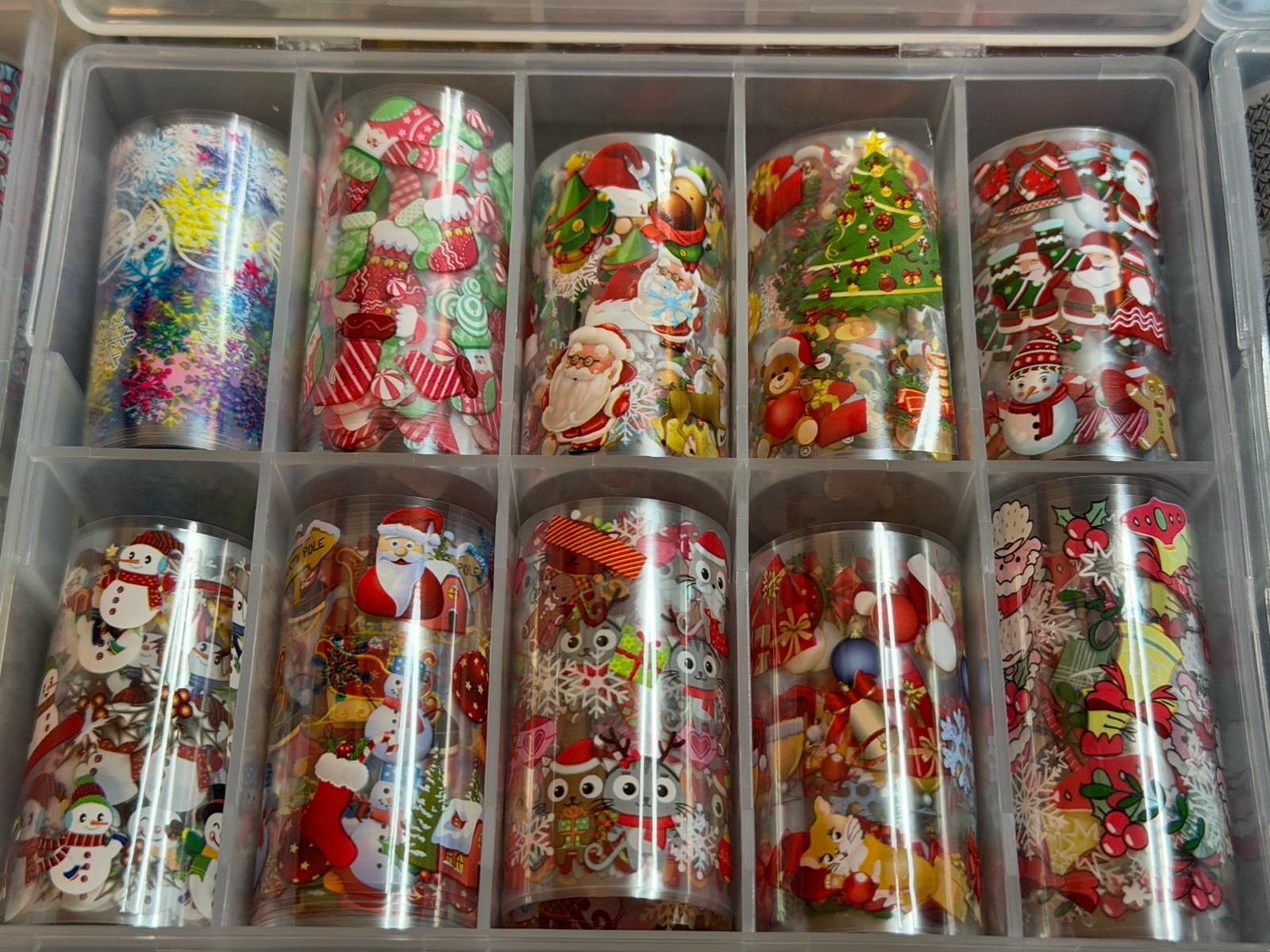 80 Roll Nail Art Transfer Foil Mega Lot Cases Floral Lace Christmas Animal