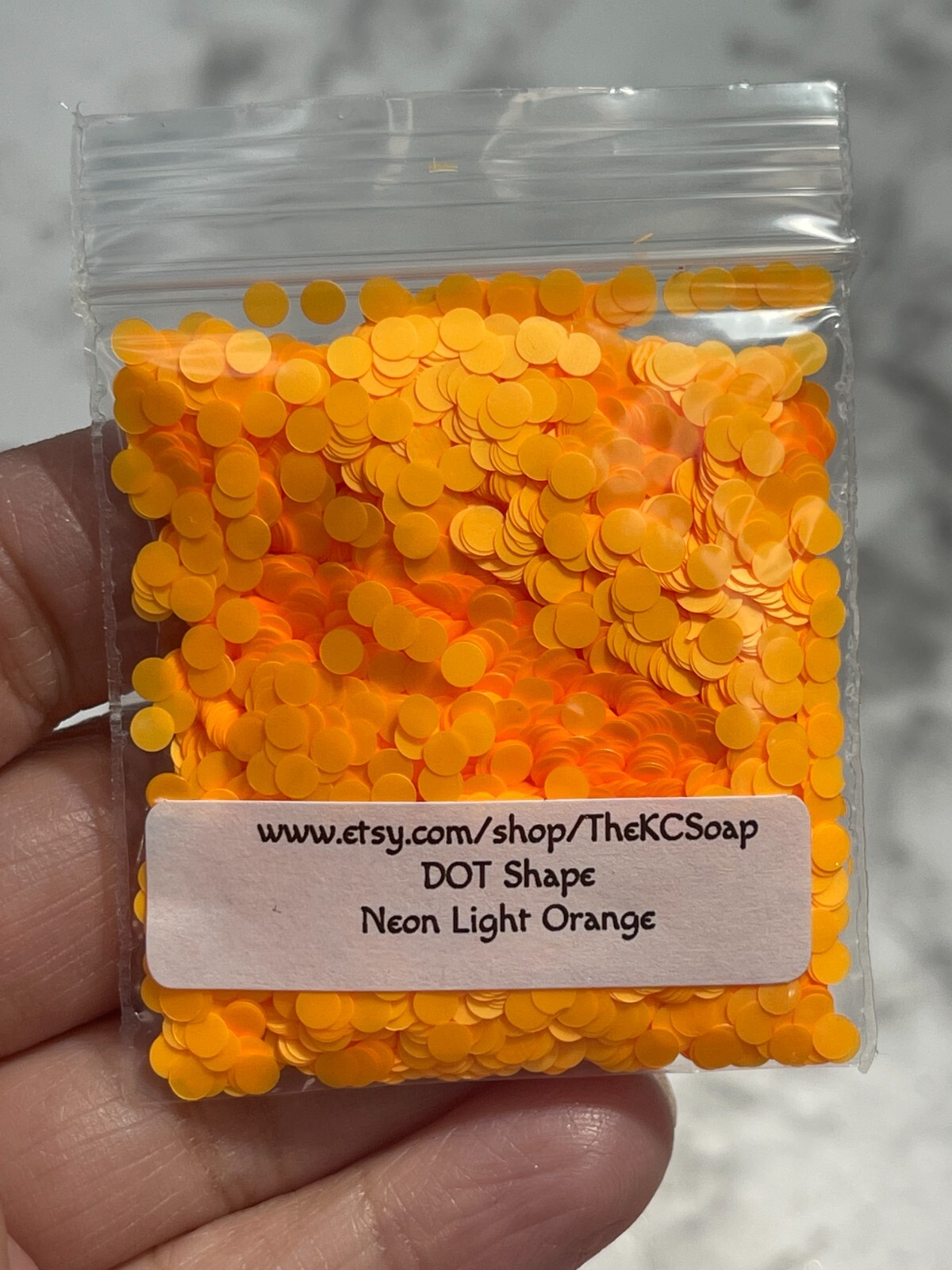 5G Neon Light Orange 3MM Dot Shape nail acrylic gel craft US Seller