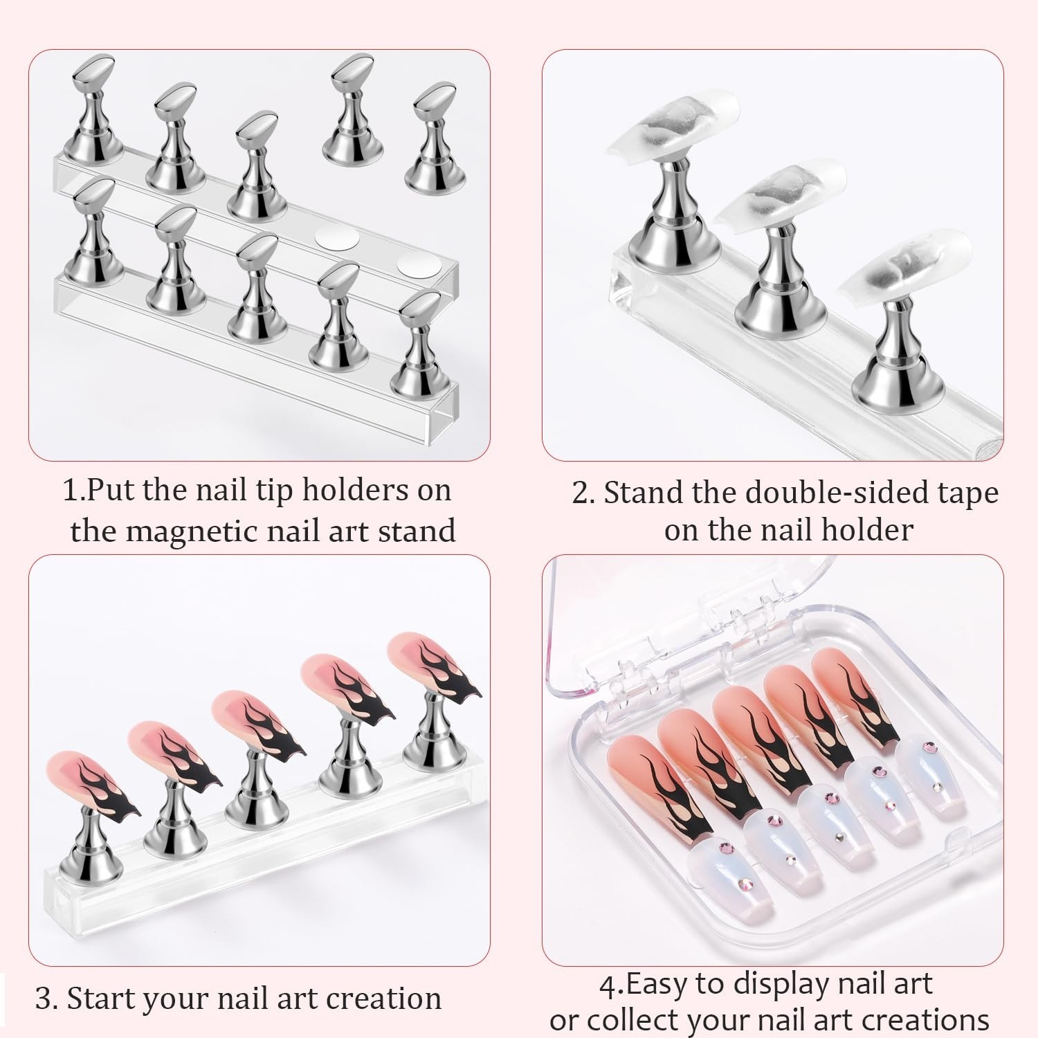 Nail Stand Acrylic Nail Art Display Stand Practice Nail Holder for Painting Nail