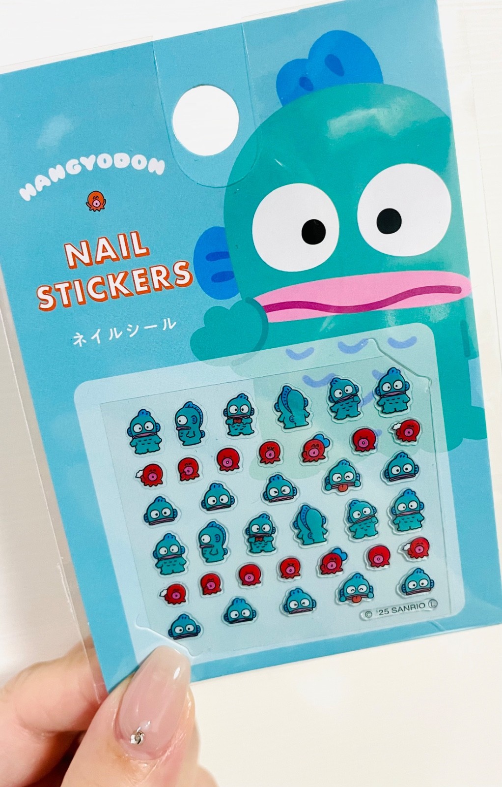 Sanrio Nail Stickers Hello Kitty Kuromi Hangyodon Kawaii Nail Art Japan