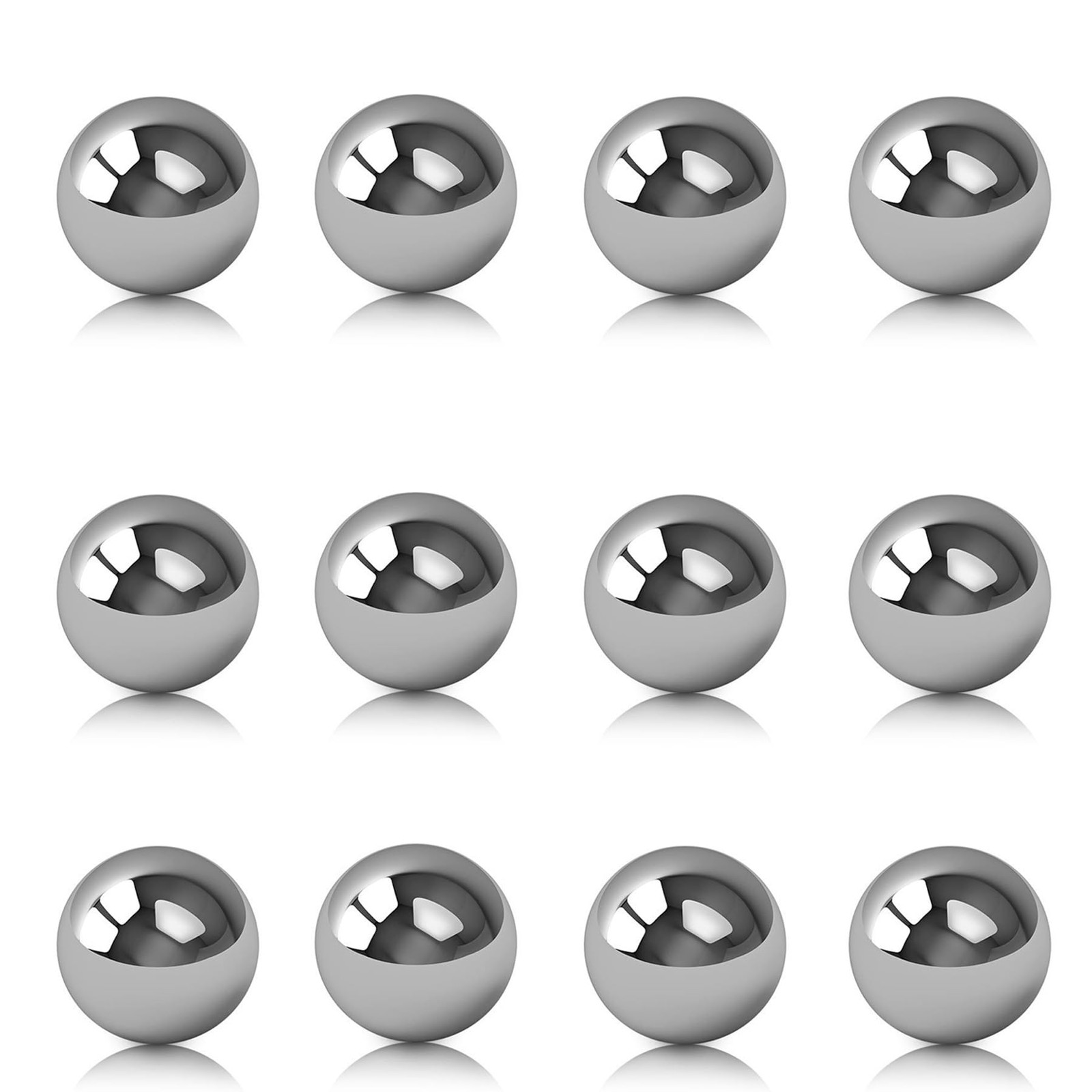 12 PCS 1 Inch 25.4mm Hardened Chrome Solid Steel Bearing Balls Replacement