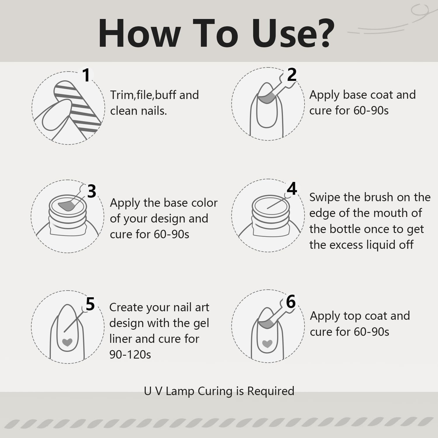 Glossy Black & White Gel Nail Art Set with Precision Brush – DIY Salon Quality