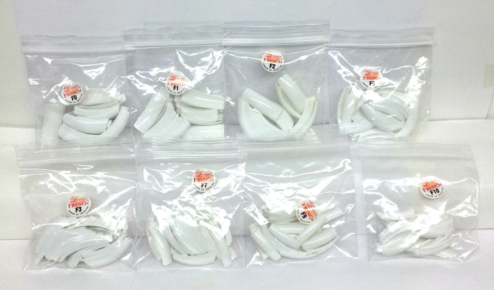 Lamour – Ellipse French Tips – Size 0-10 – Set of 2 x 50cts/bag – Choose Any Set