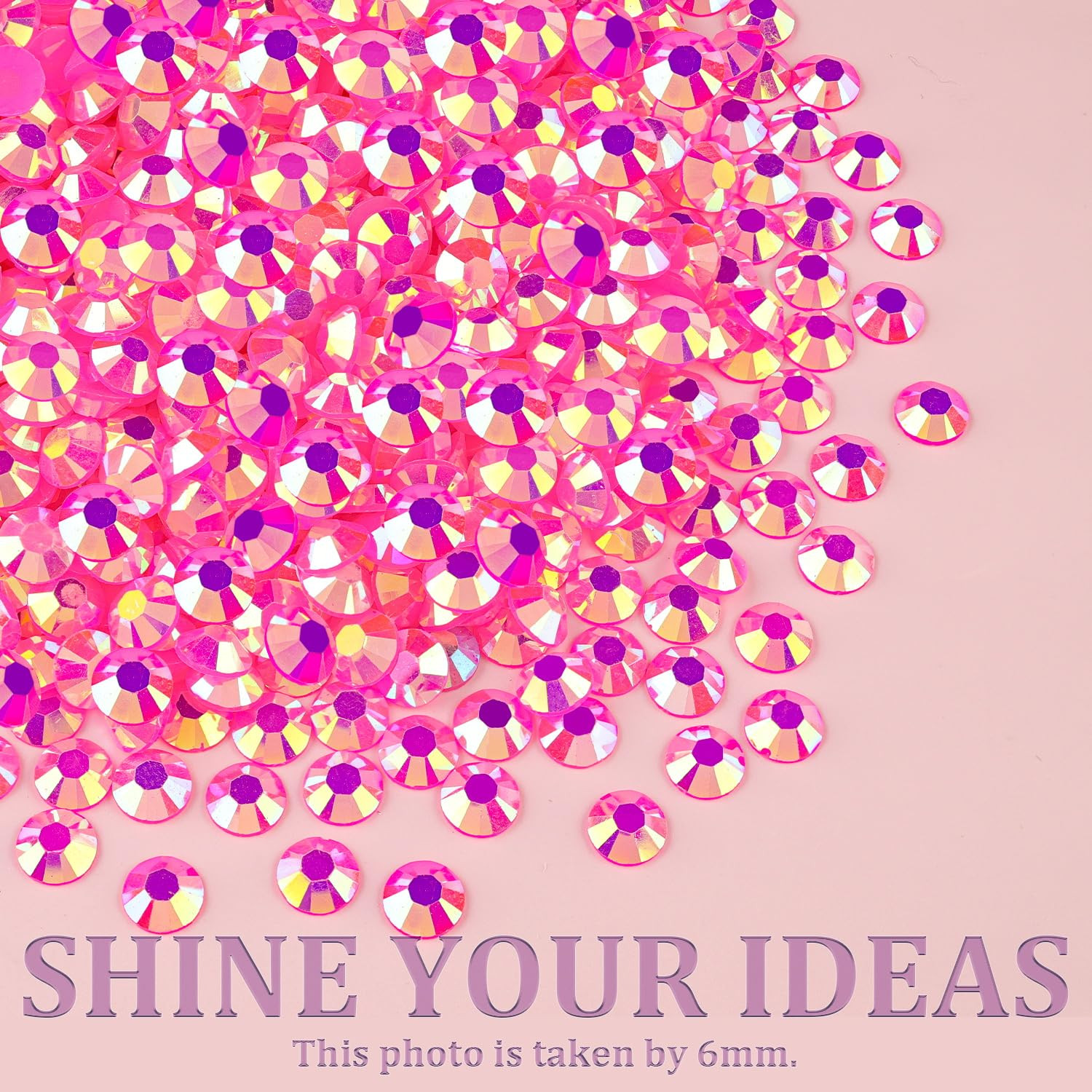 Resin Jelly Rhinestones for Crafting with B7000 Jewelry Glue, 2 Boxes Hot Pink A