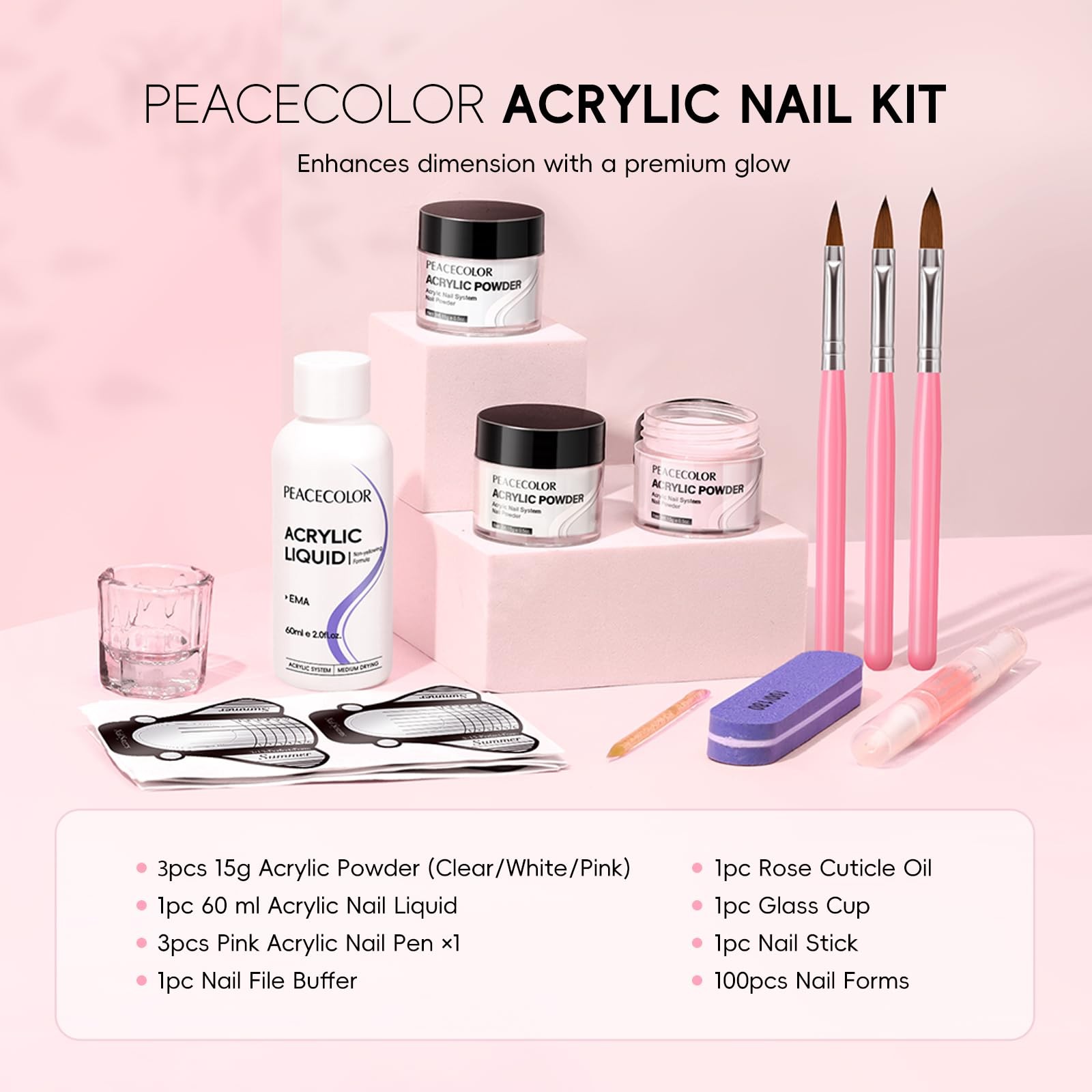 Polvo Acrilico Kit De Para Extensión De Uñas Ideal Regalo Para Mujer
