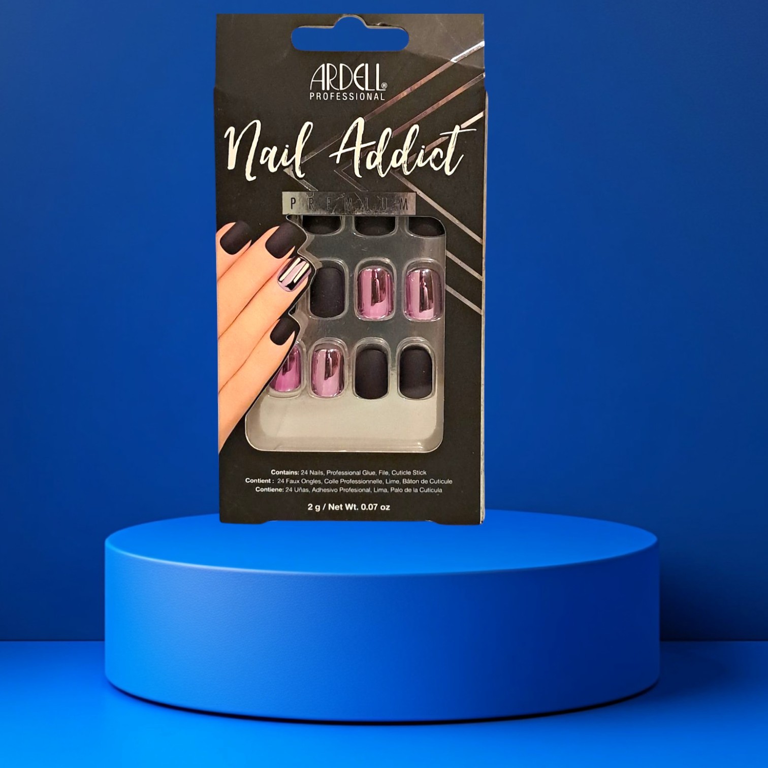 ARDELL NAIL ADDICT PREMIU ARTIFICIAL NAIL DET-BURGUNDY CROME