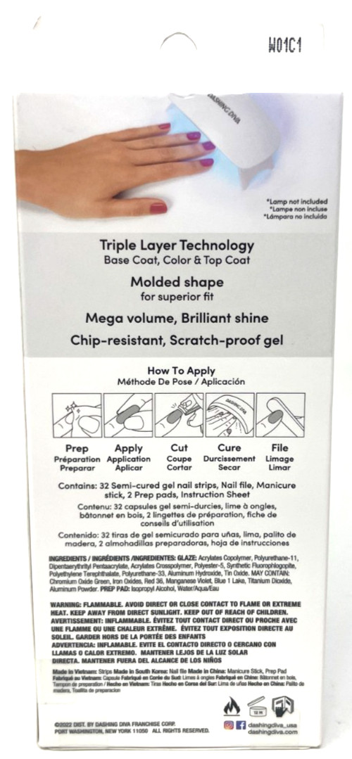 Dashing Diva Glaze Semi-Cured Gel Nail Strips Sealed GAM172 – Velvet Blush