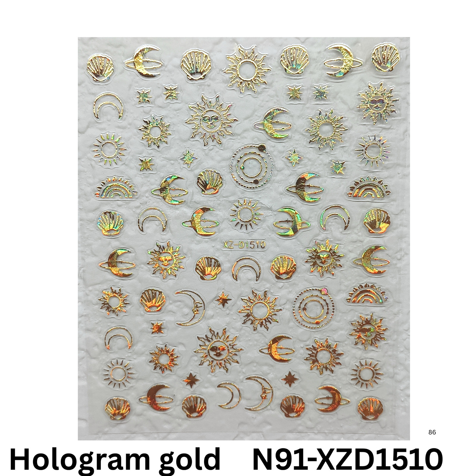 Sun Moon Star Nail Art Stickers – Celestial Theme Nail Decals for DIY Manicure
