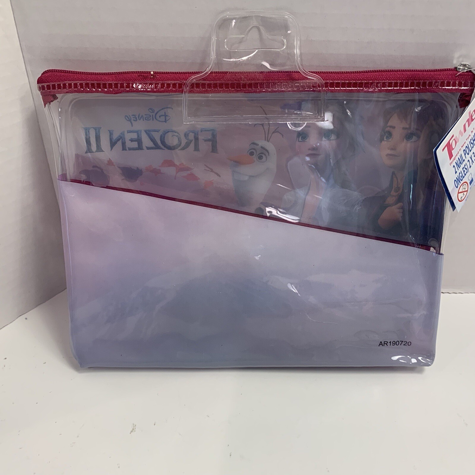 Townley Disney Frozen Non-Toxic Nail Polish Set In Zipper Pouch 8”x6”