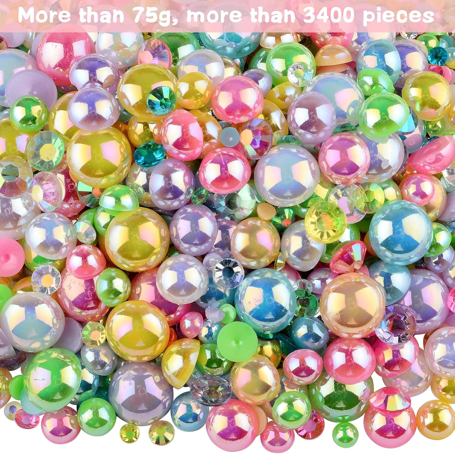 3900+ Pcs Rhinestones and Pearls Kit, 2-10Mm Flatback Gems for Nail Art, Tumb…