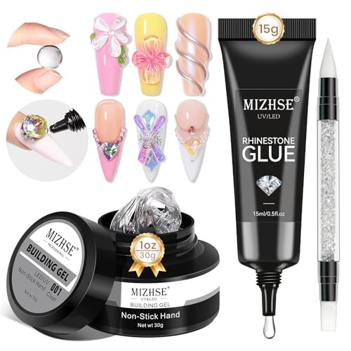 30g 3D Gel Nail Art Sculpting Gel A-Clear solid builder gel+rhinestone glue
