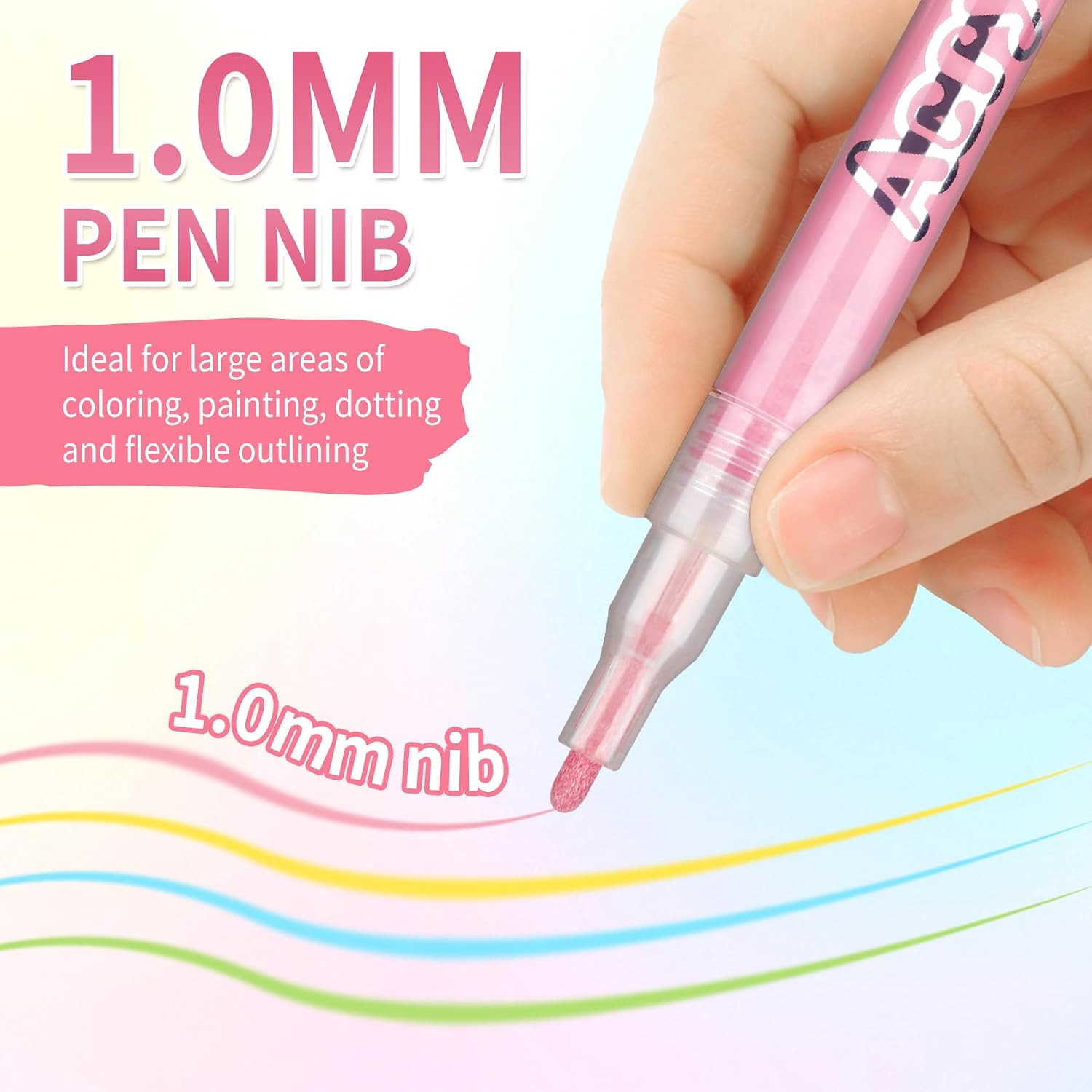 Nail Art Pens for Painting Nails,12 Colors Nail Polish Pens Quick Dry,3D Acrylic