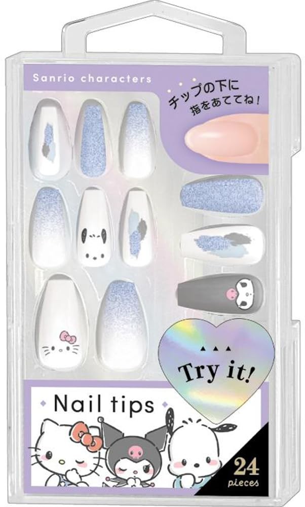CRUX Nail Tips / Sanrio / Simple Glitter BL 129673