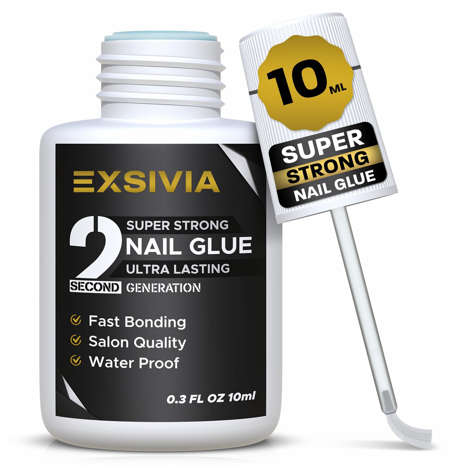Super Strong Nail Glue for Press On Nails, Acrylic Nails & Nail Tips (10ml),E…