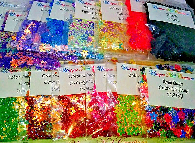 DAISY Shape Spangle~U CHOOSE~Nail•Acrylic•Gel•Body Art•Face•Festival•Crafts