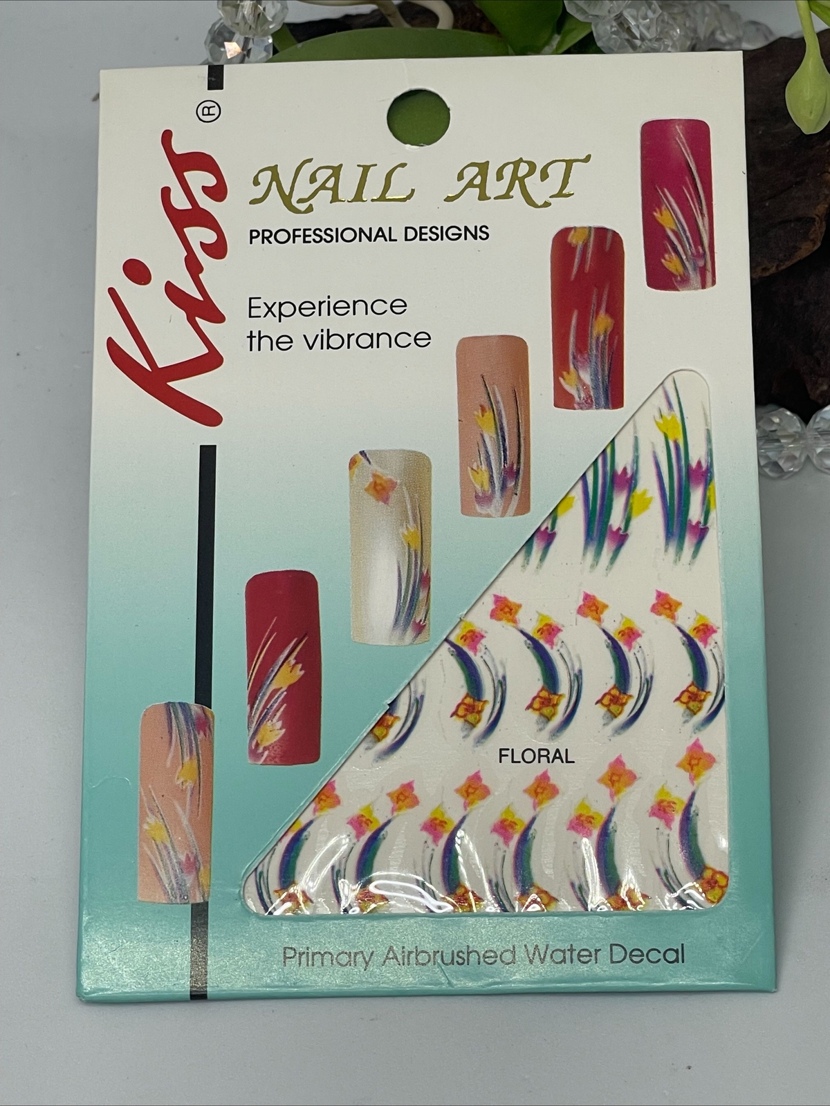 Lot of 10 Sheets Kiss Air Brush Water Decals Nail Art Designs – Floral