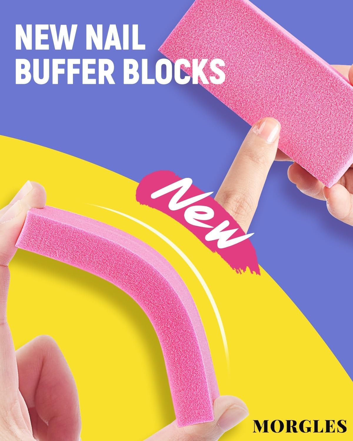 Cuticle Remover Kit, 100/180 Nail File and Nail Buffer Blos,