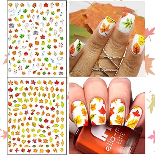 3D Thanksgiving Nail Decals Stickers, Self Thanksgiving Day, 10 Sheets