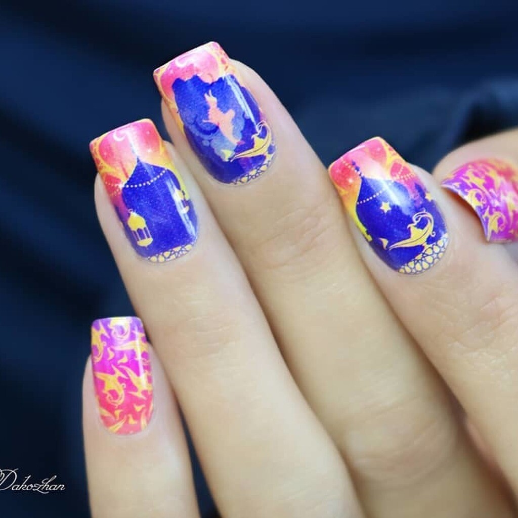 Whats Up Nails P107 Arabian Night of Love Water Decals Sliders for Nail Art