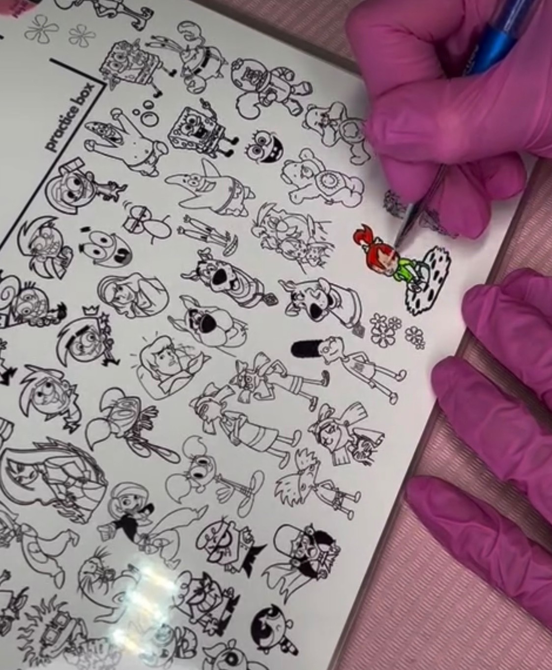 Reusable Nail art workbook practice stencil sticker maker nail design template