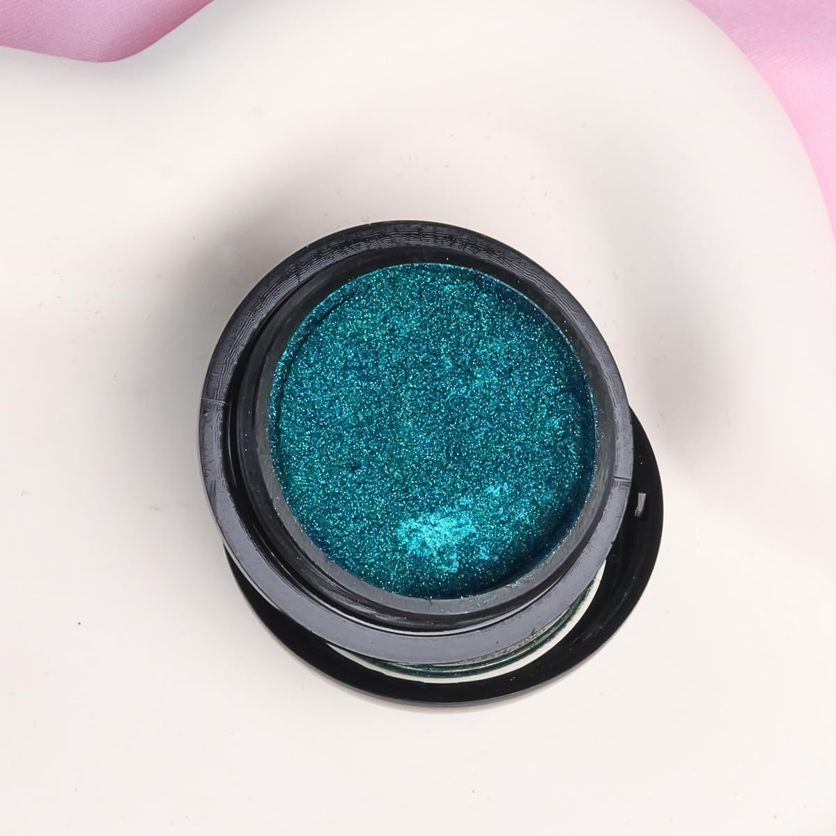 Blue Chrome Nail Powder Mirror Effect Metallic Dust Holographic Glitter Glazed M
