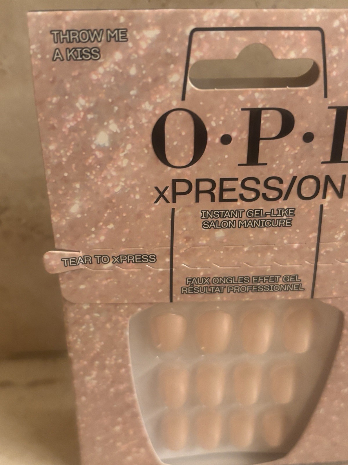 OPI xPRESS/ON Pink Classic Press-On Nails Throw Me A Kiss 2 Packs Glue Included