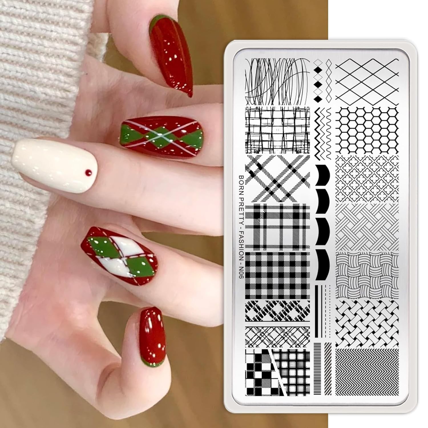 6PCS Nail Stamping Plates Set for Elegant DIY Nail Art – Floral & Geometric