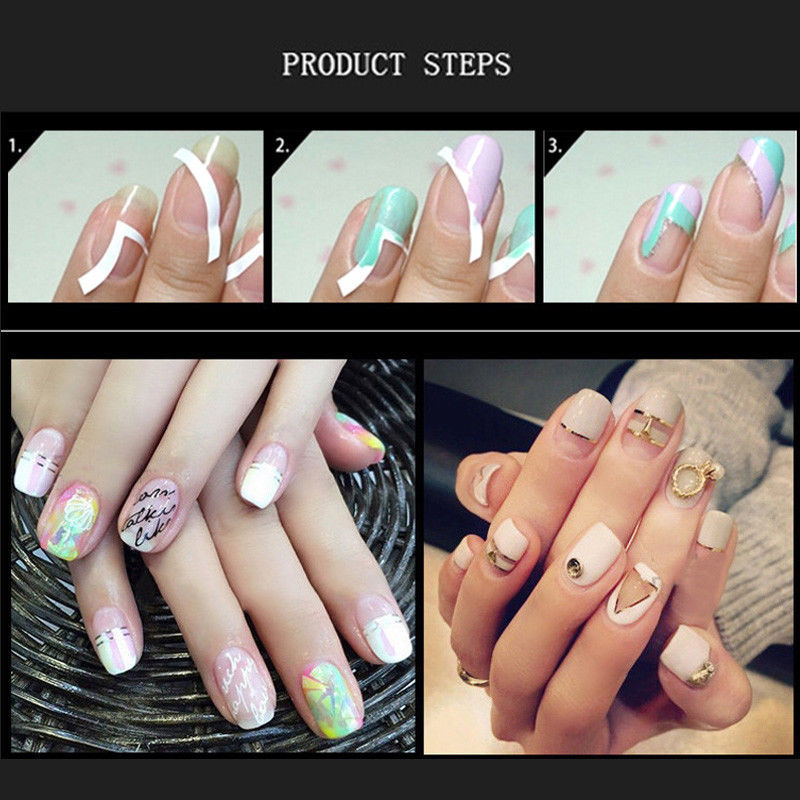 French Tip Guides Sticker Manicure Stripe Edge Nail Art Toes Decoration DIY
