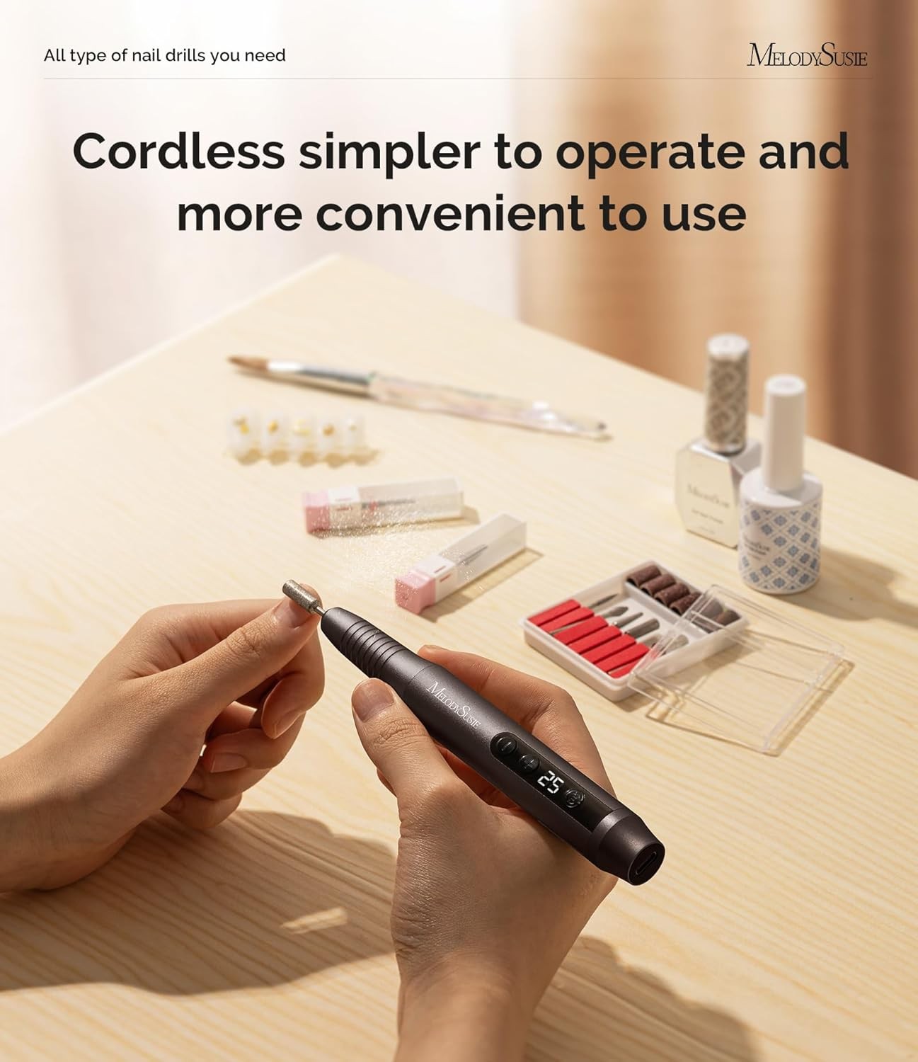 Pen-Shaped Portable Cordl Nail Drill, PC180G 25000R