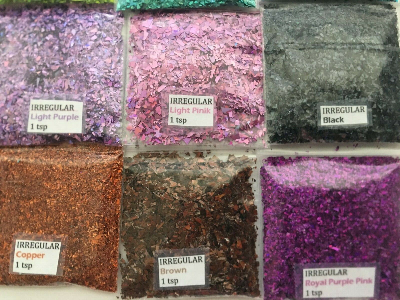 Solvent Resistant IRREGULAR shape Glitter U Choose Color Nail Art Face Crafts
