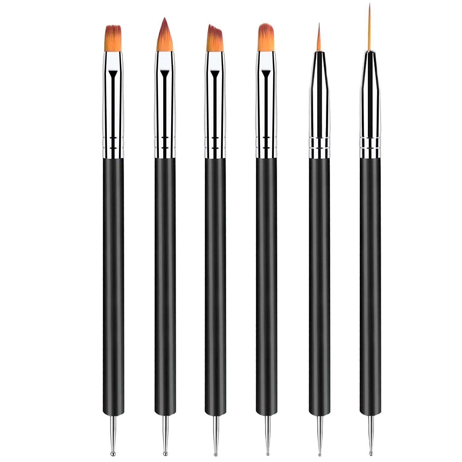 Pinceles Para Acrilico Cepillo De Acrílico Profesional Para Uñas 6 pcs