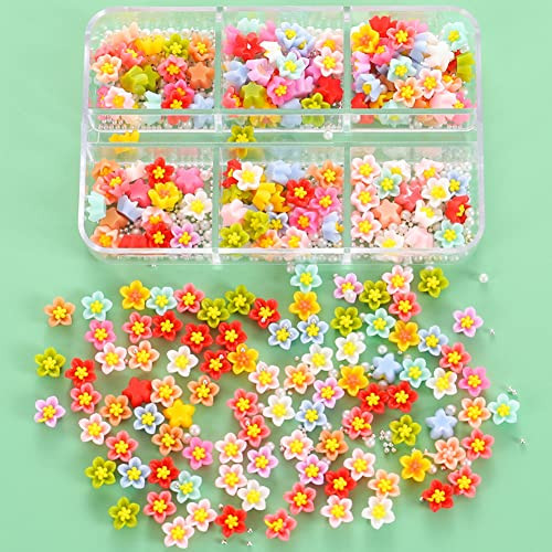 3D Flower Nail Charms,3D Elegant Camellia Nail Art Decals for Acrylic Nails