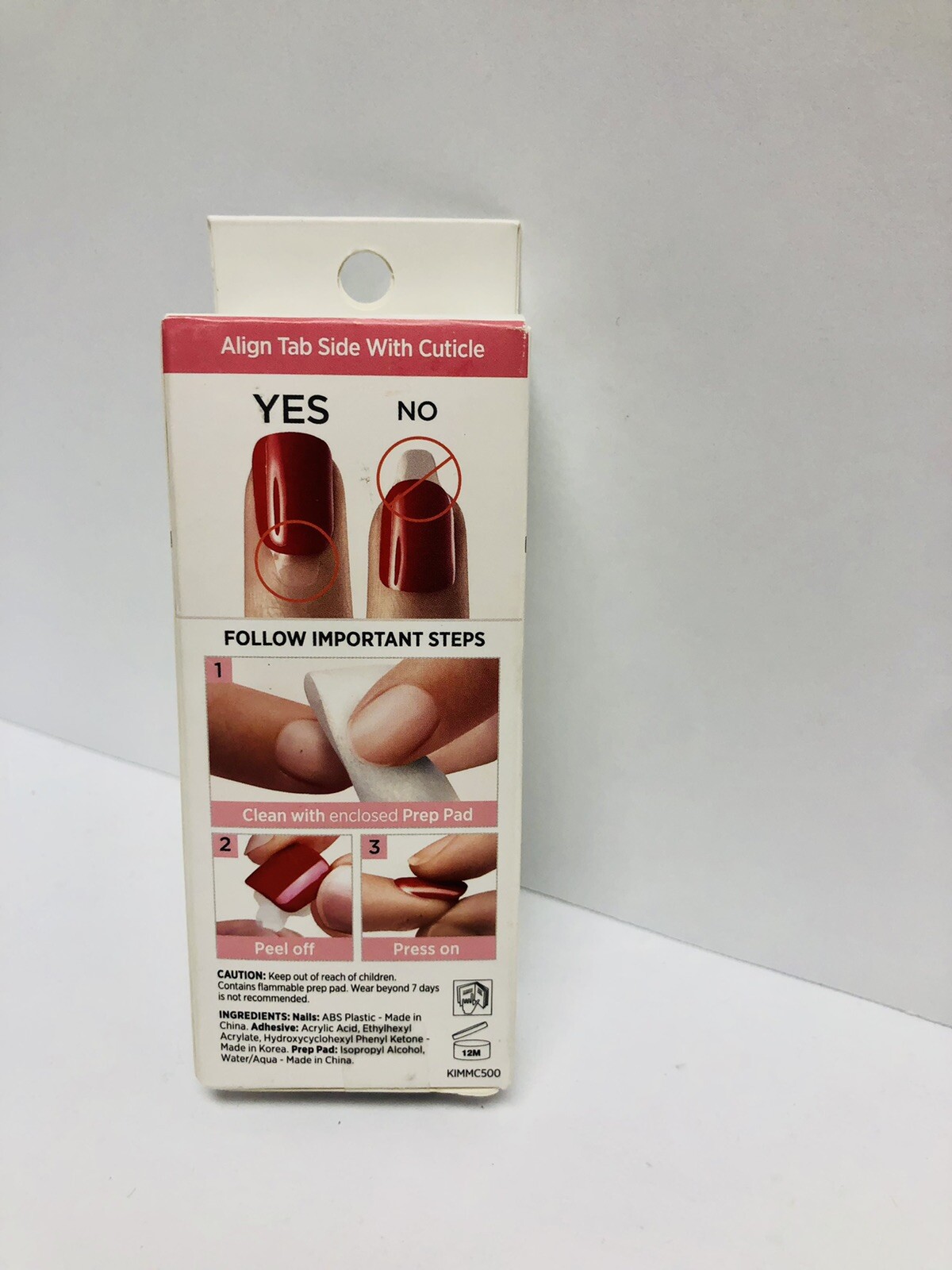 *Kiss imPRESS 30 MEDIUM Press-On Nails ‘Tye Dye”* White w/blue tie dye, NEW