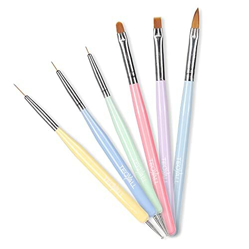 Nail Art Brushes TEOYALL Nail Design Painting Brushes Builder Gel Brush Nail …