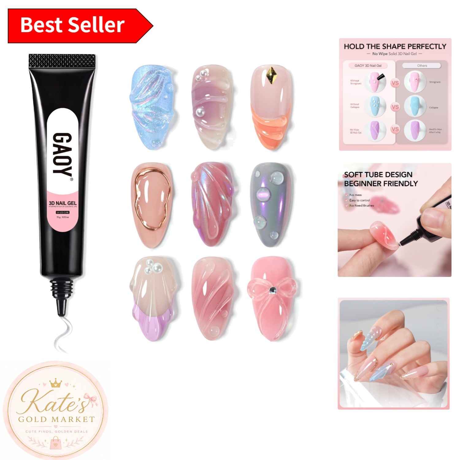 Anti Stringy 15g Nail Gel for Creative Artistry – DIY Nail Design Essential