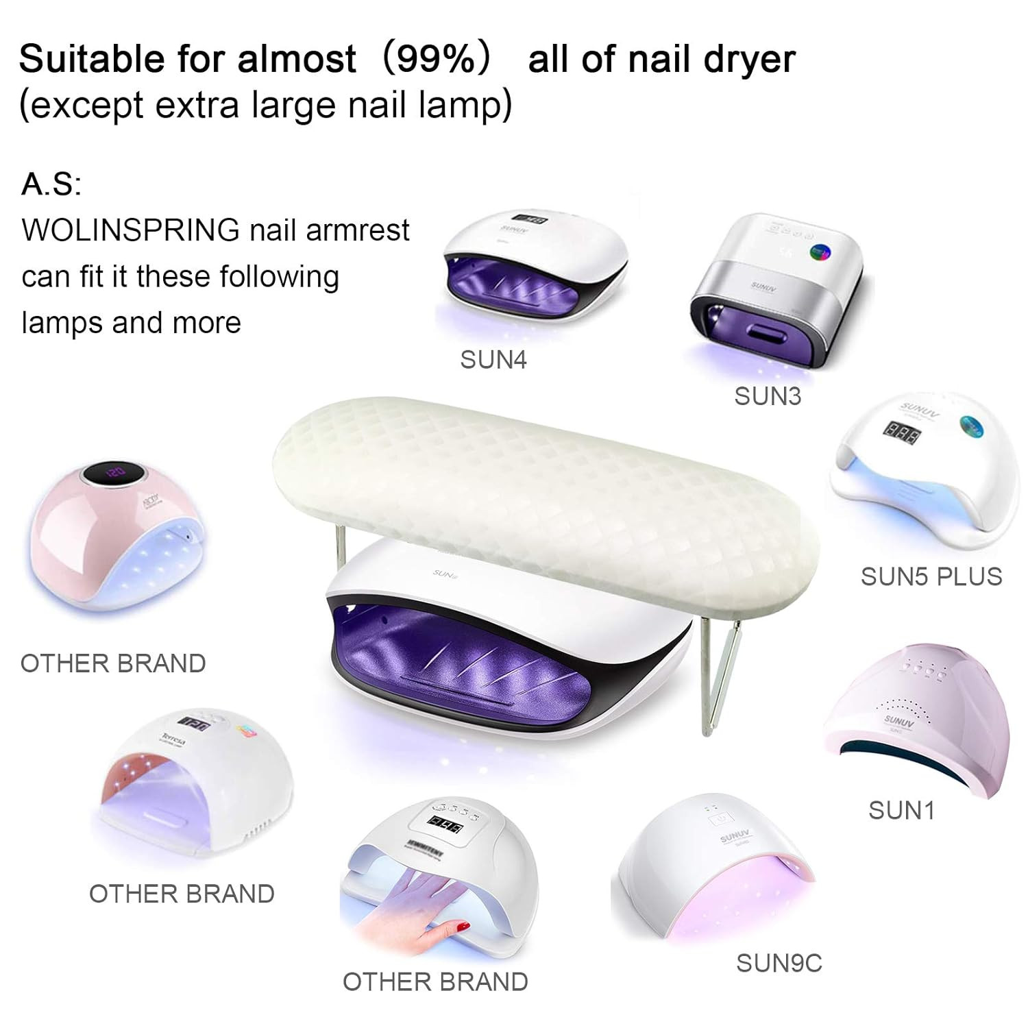 Nail Arm Rest, Hand Rest for Nail Microfiber Soft Leather Manicure Nail Rest wit