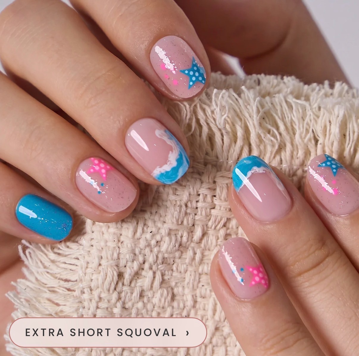 CurvLife Gel Press On Nails Bundle 3 NEW Tidal Blush Turtle Dream Candy Tide