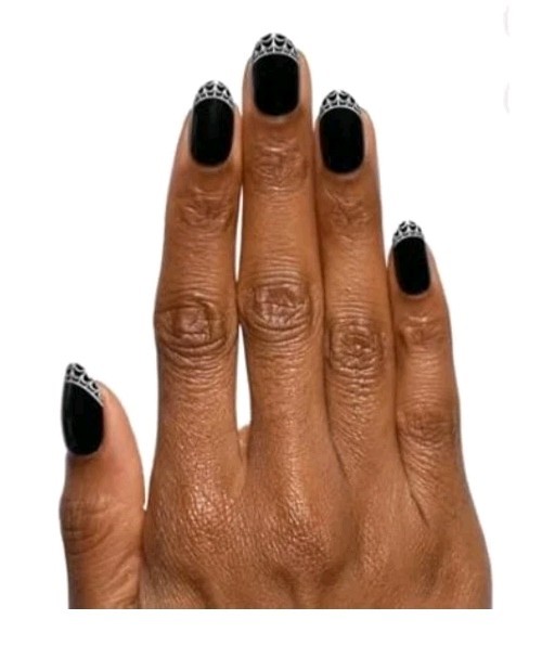 Olive & June Medium Oval PressOn Tabs Nails Spiderweb Non Toxic Fake Nails Girls