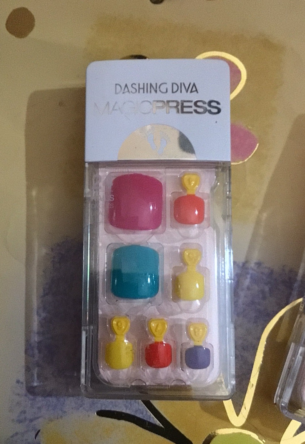 Dashing Diva 2 SETS PEDI Magic Press On Nails DANCING SHOES & CHERRY DISCO