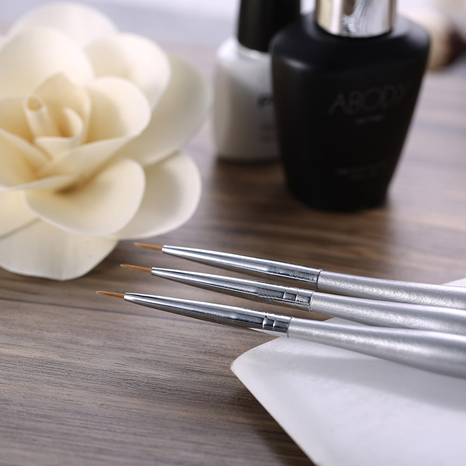 3pcs/set Professional Acrylic Nail Art Brush Set Nal Art Painting Brushes AVRP